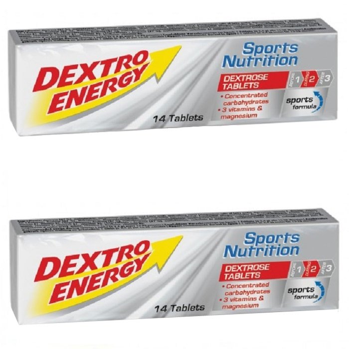 Dextro Energy Dextrose – Tabletki dekstrozowe z witaminami i magnezem (2 x 14 pastylek)