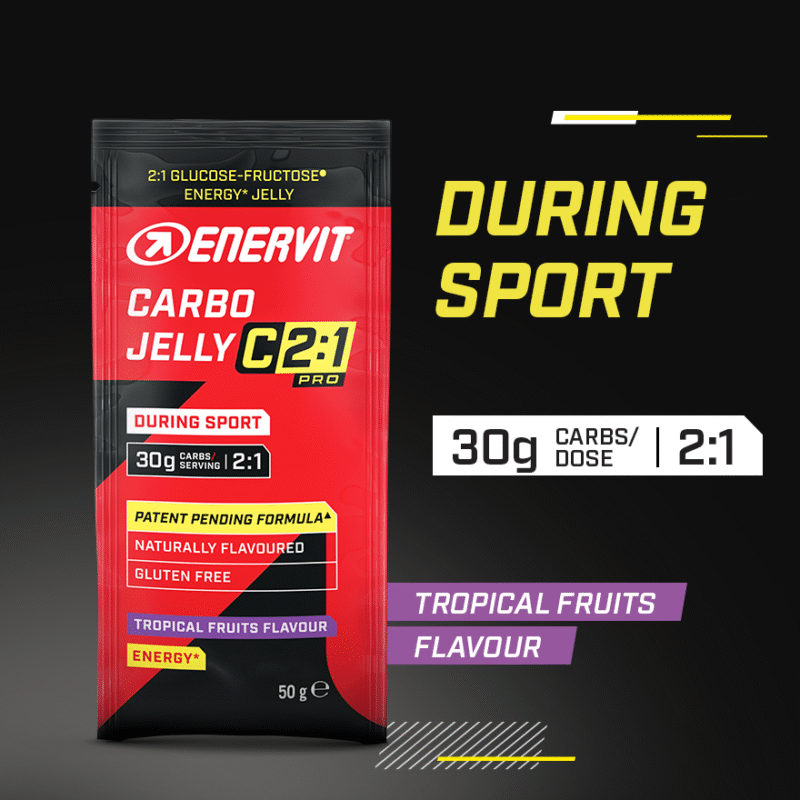 Enervit C2:1 Carbo Jelly – galaretka węglowodanowa (Owoce Tropikalne) – 50 g - obrazek 2