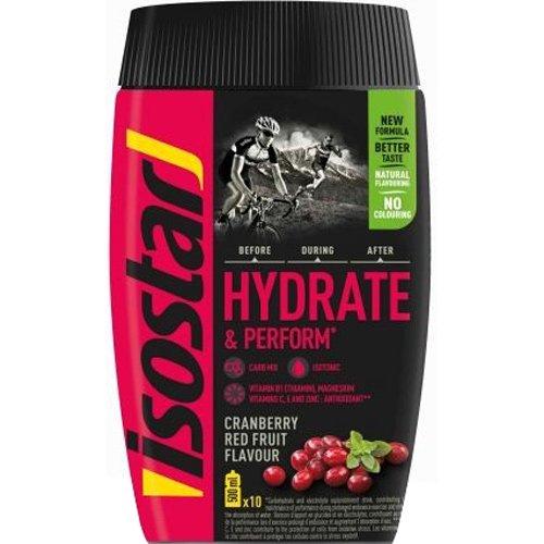 Isostar Hydrate & Perform napój izotoniczny (Czerwone Owoce) – 400 g