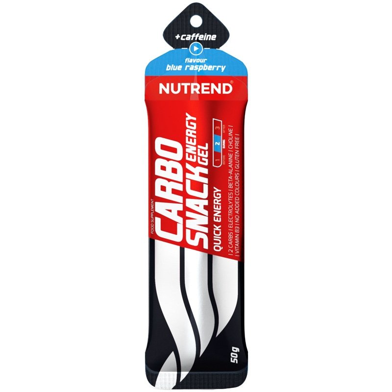 Nutrend CARBOSNACK żel energetyczny z kofeiną (Niebieska Malina) – 50 g