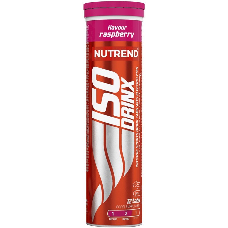 Nutrend ISODRINX Tabs napój izotoniczny (Malina) – 12 tabletek