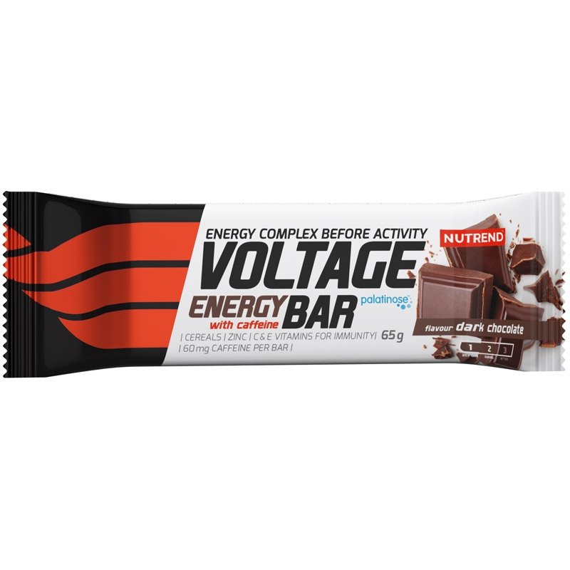 Nutrend Voltage Energy Bar baton energetyczny z kofeiną (Gorzka Czekolada) – 65 g