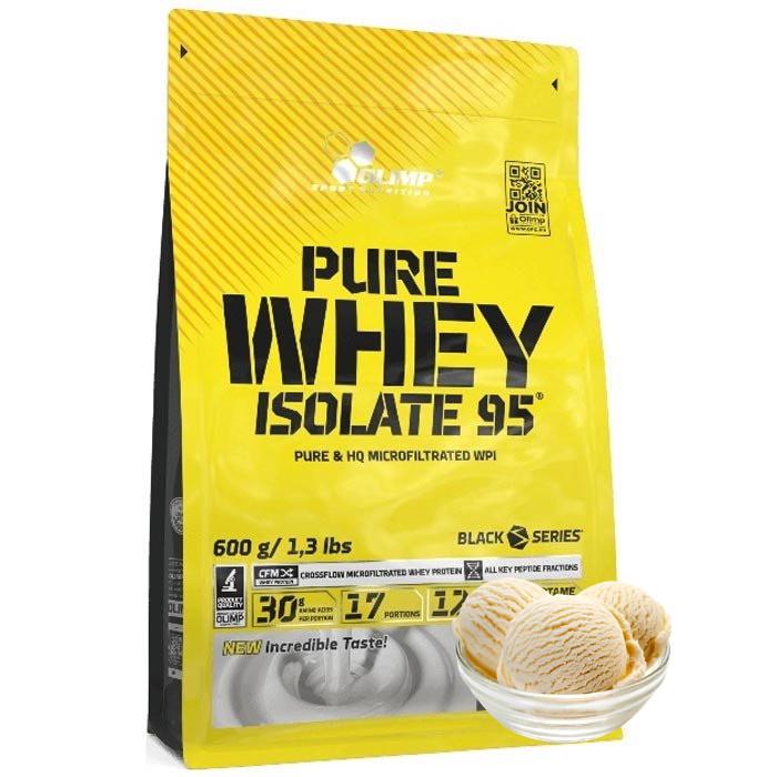 Olimp Pure Whey Isolate 95 izolat białka (Lody Waniliowe) - 600 g