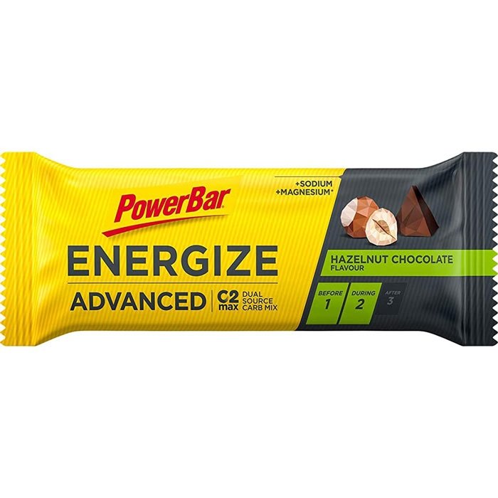 PowerBar Energize Advanced baton energetyczny – Orzechy Laskowe i Czekolada – 55 g