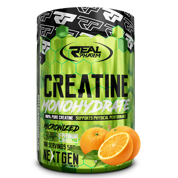 Real Pharm Creatine monohydrat kreatyny (Pomarańcza) – 500 g