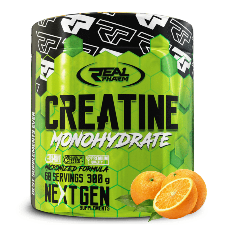 Real Pharm Creatine monohydrat kreatyny (Pomarańcza) – 300 g
