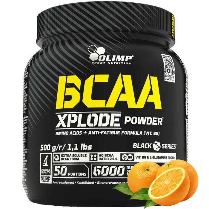 Olimp BCAA Xplode Energy aminokwasy (Pomarańcza)– 500 g