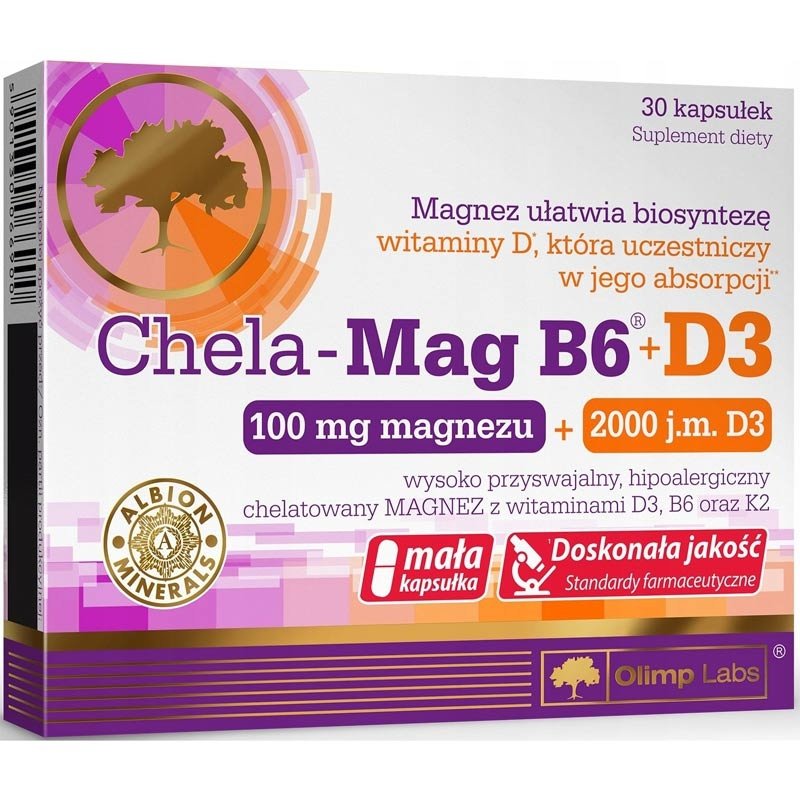 Olimp Chela-Mag B6+D3 Magnez – 30 kapsułek