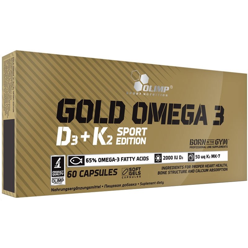 Olimp Gold Omega 3 D3 + K2 Sport Edition – 60 kapsułek