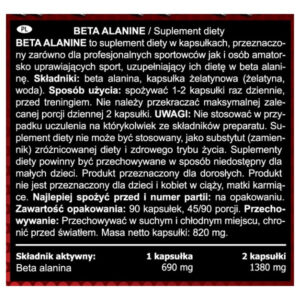 Real Pharm Beta-Alanine beta-alanina -90 kapsułek - obrazek 2