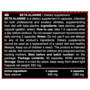 Real Pharm Beta-Alanine beta-alanina -90 kapsułek - obrazek 3