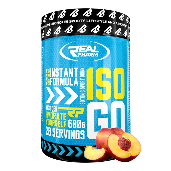 Real Pharm ISO GO napój izotoniczny (Brzoskwinia) – 600 g