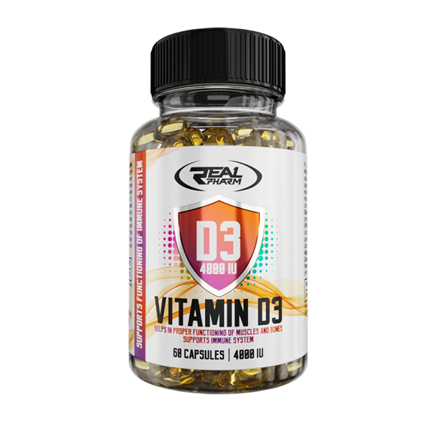 Real Pharm Vitamin D3 4000 witamina D3  - 60 kapsułek
