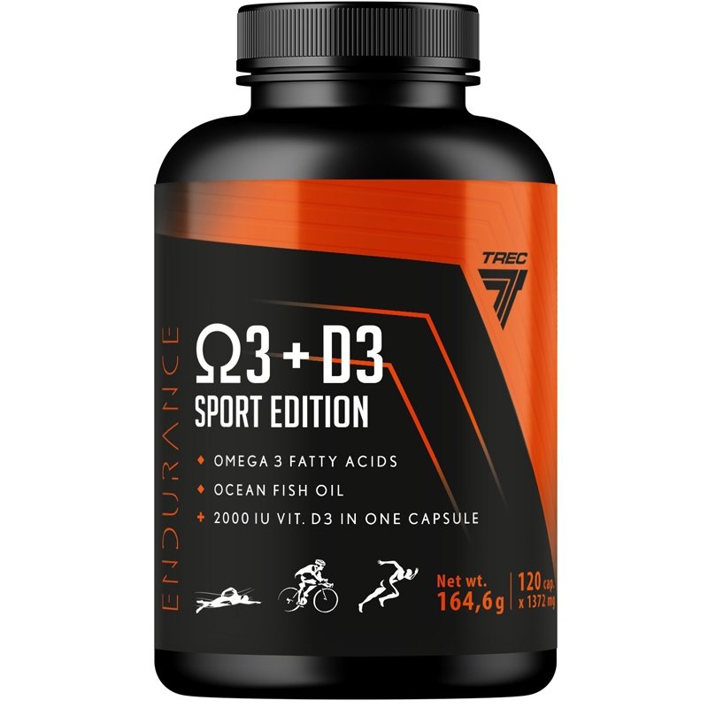 Trec Nutrition Omega 3 + D3 Sport Edition – 120 kapsułek