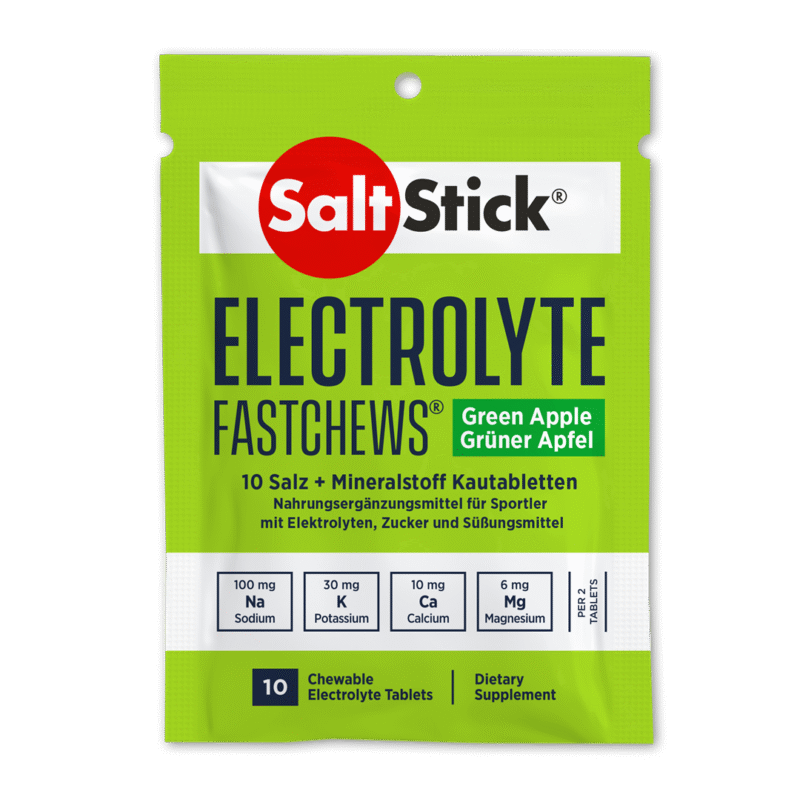 SaltStick Fastchews elektrolity (Zielone Jabłko) – 10 tabletek