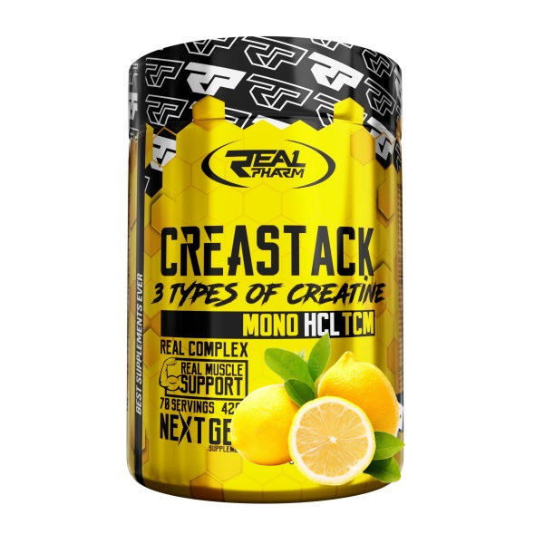 Real Pharm Crea Stack kompleks kreatyny (Cytryna) – 420 g