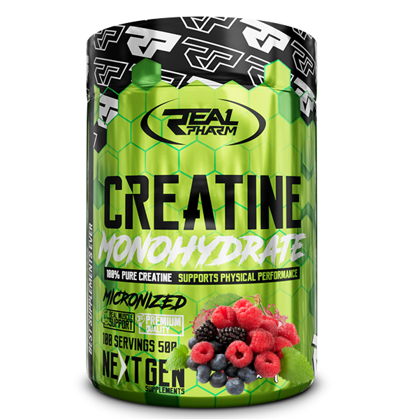 Real Pharm Creatine monohydrat kreatyny (Owoce Leśne) – 500 g